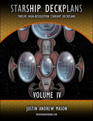 The cover of Starship Deckplans Volume 4, by Justin Andrew Mason, published by Paths to Adventure.