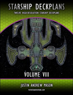 The cover of Starship Deckplans Volume 8, by Justin Andrew Mason, published by Paths to Adventure.