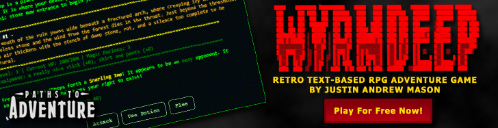 Descent Into Wyrmdeep Text-Based RPG Adventure Game!
